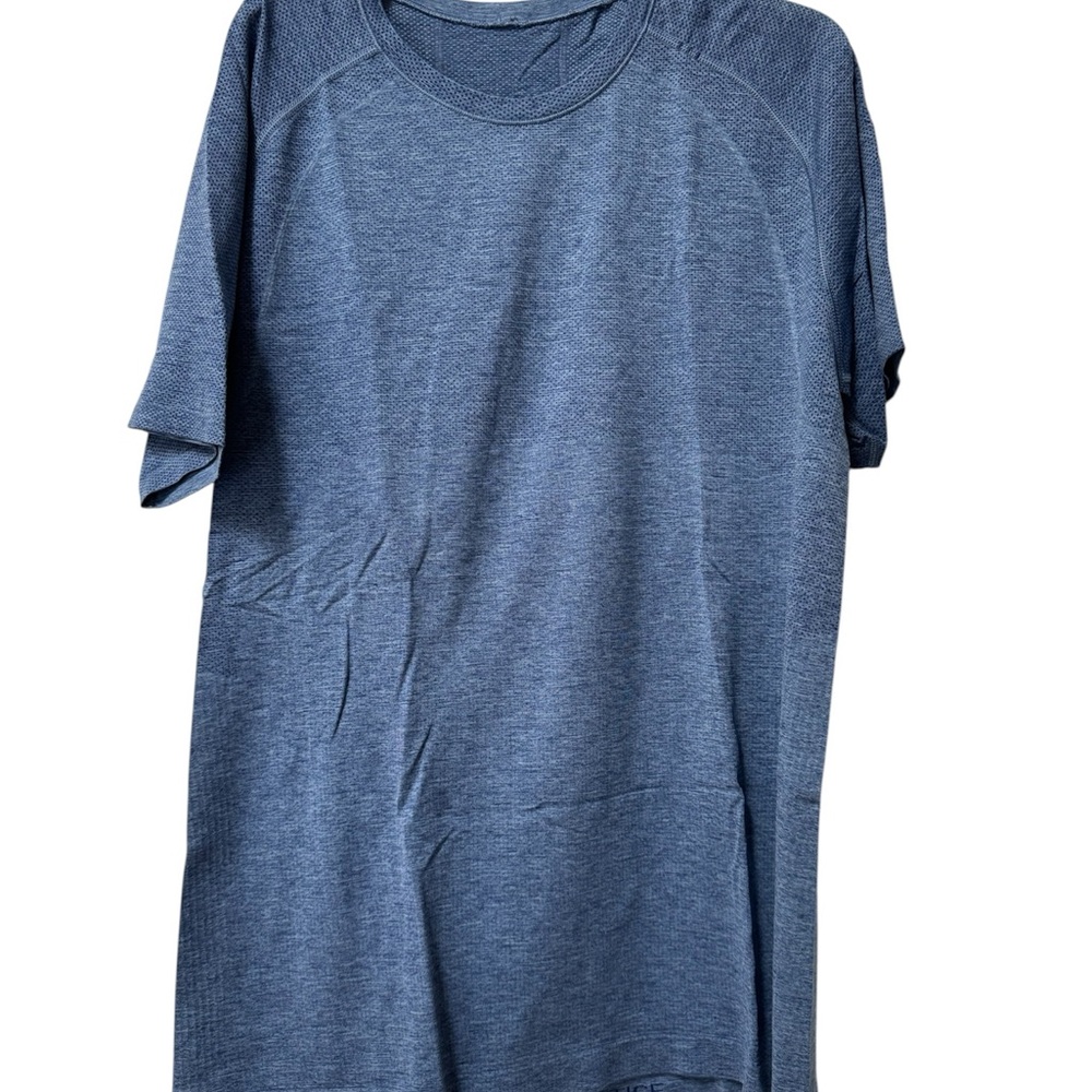 lululemon athletica Men's Heathered Navy Short-Sleeve Crew